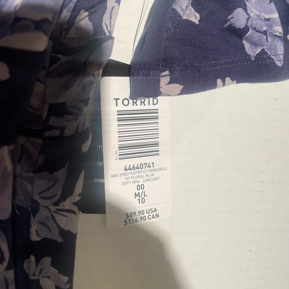 Torrid Flutter Sleeve Maxi Dress Size 00 (Size 10 in Women’s) - Picture 3 of 3